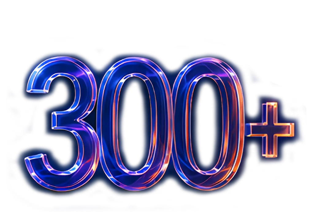 300+
